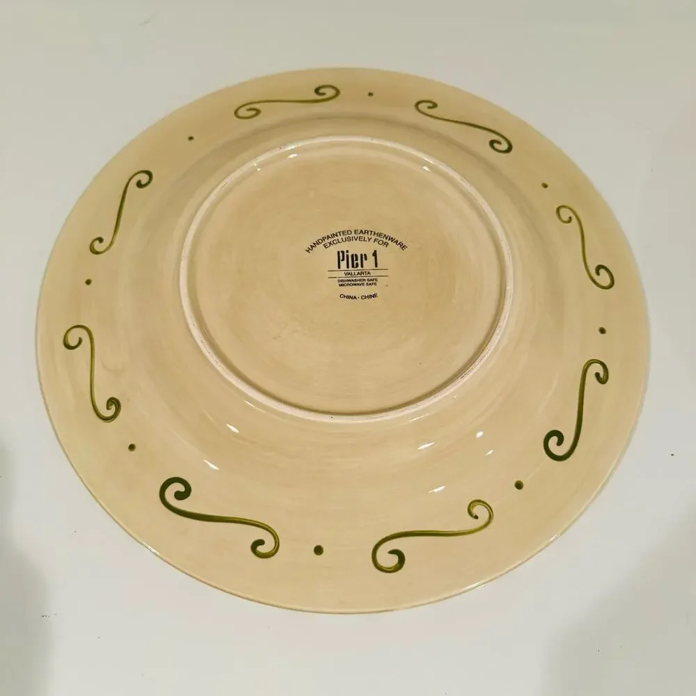 PIER 1 Handpainted Earthenware Stoneware Vallarta Round 13